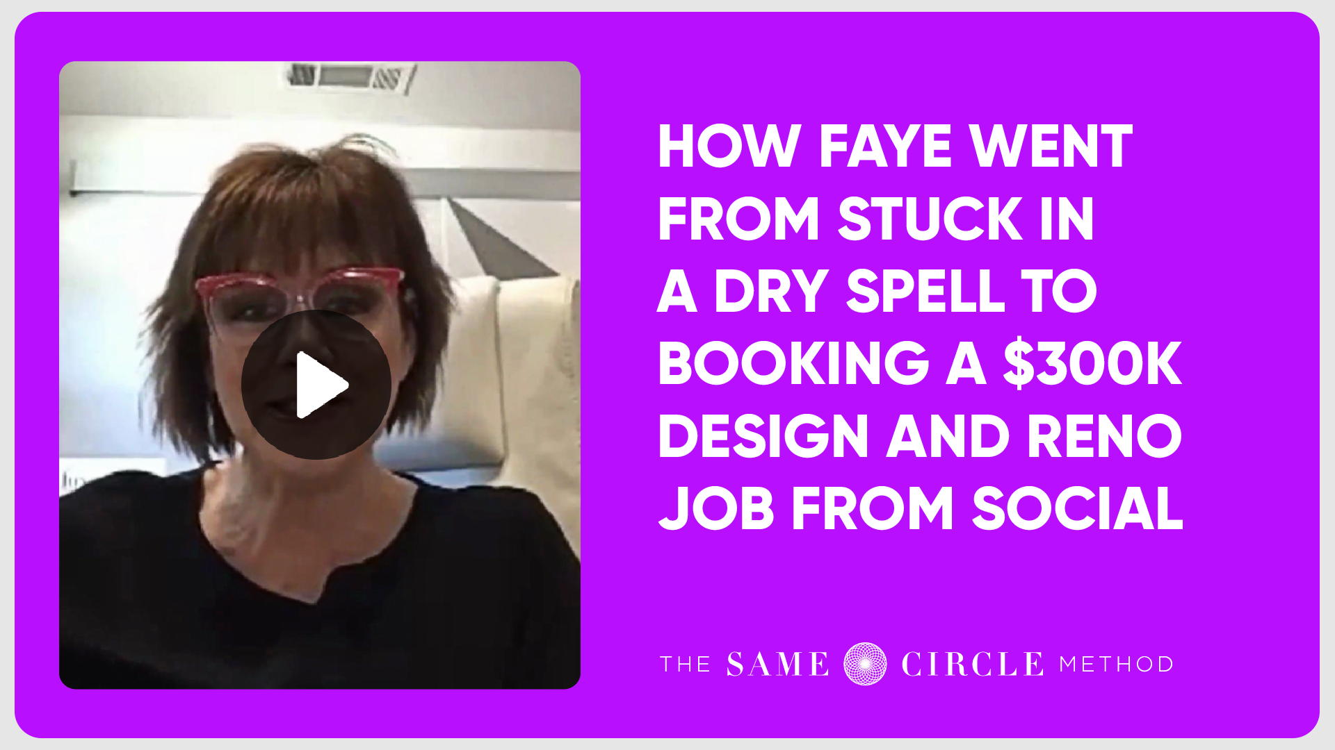 Client Faye Video Testimonial Screenshot